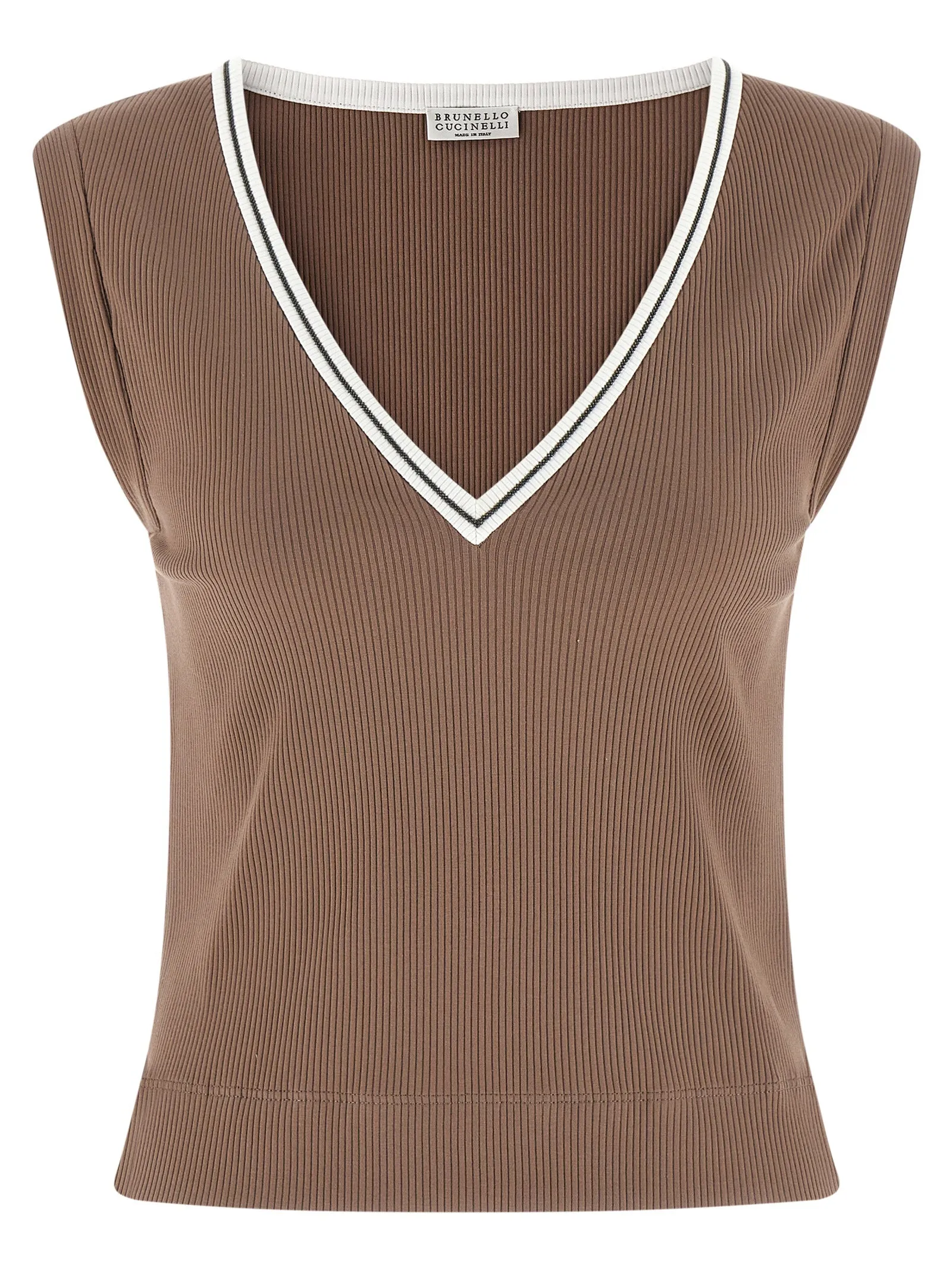 'Shiny Trim' tank top sold by Lord & Taylor