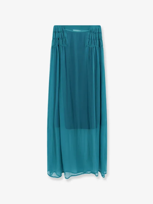 Skirt Scarlett Silk Green made by Dries Van Noten