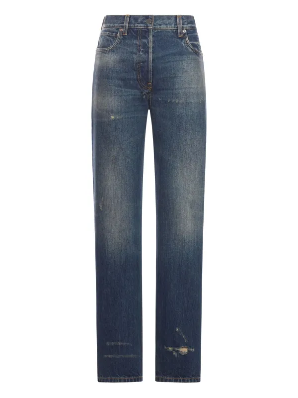 PRADA STRAIGHT-LEG WASHED DENIM JEANS made by Prada