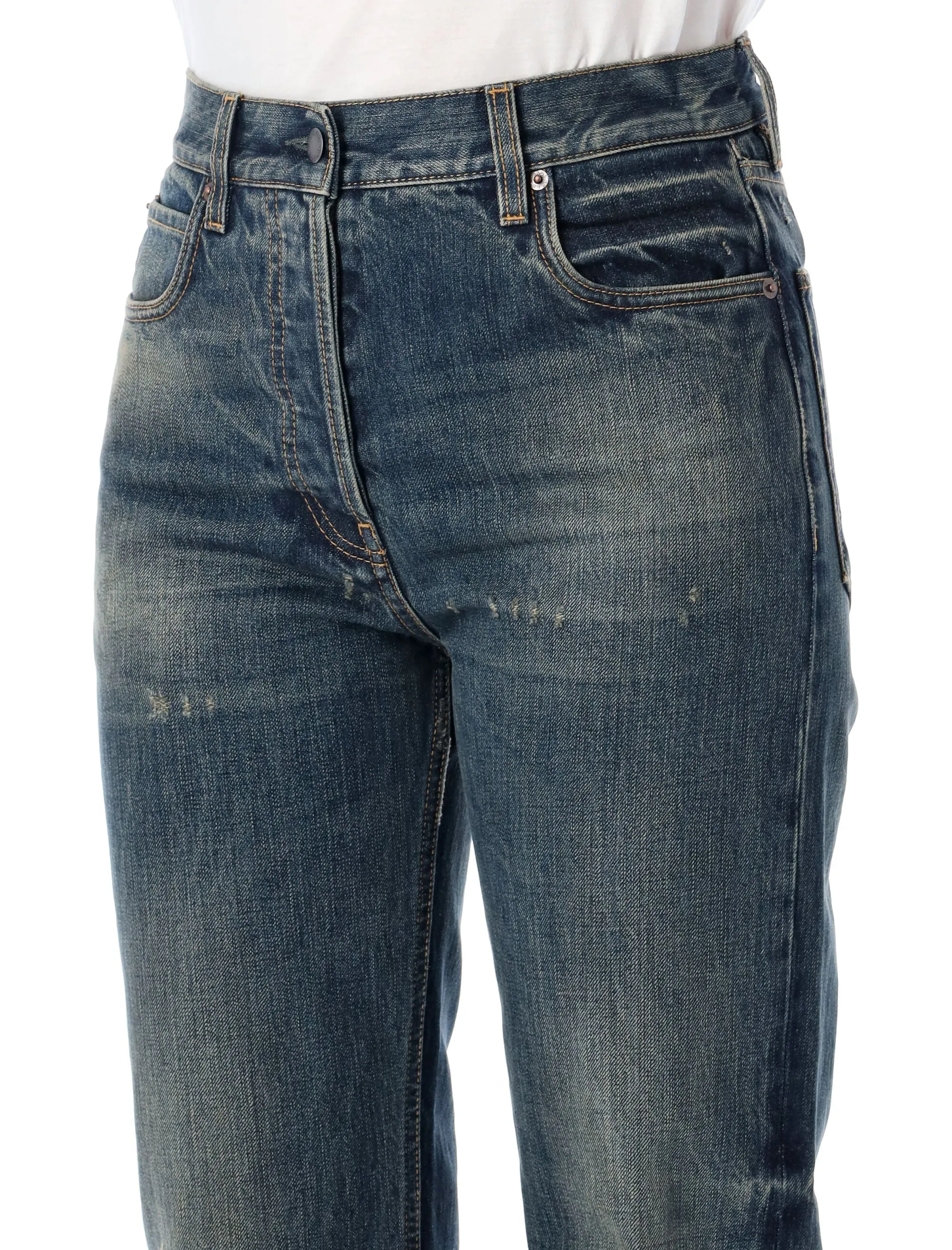 PRADA STRAIGHT-LEG WASHED DENIM JEANS sold by Lord & Taylor product image thumbnail 3