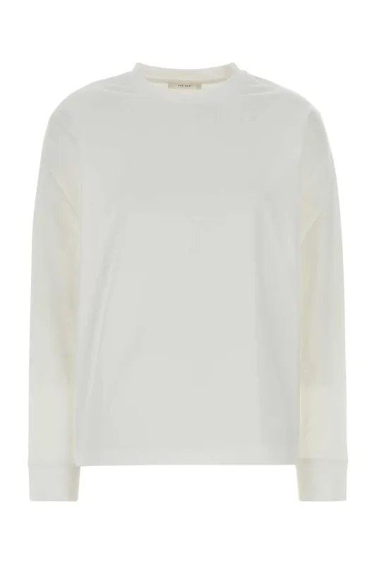 WHITE COTTON OVERSIZE CILES T-SHIRT made by The Row