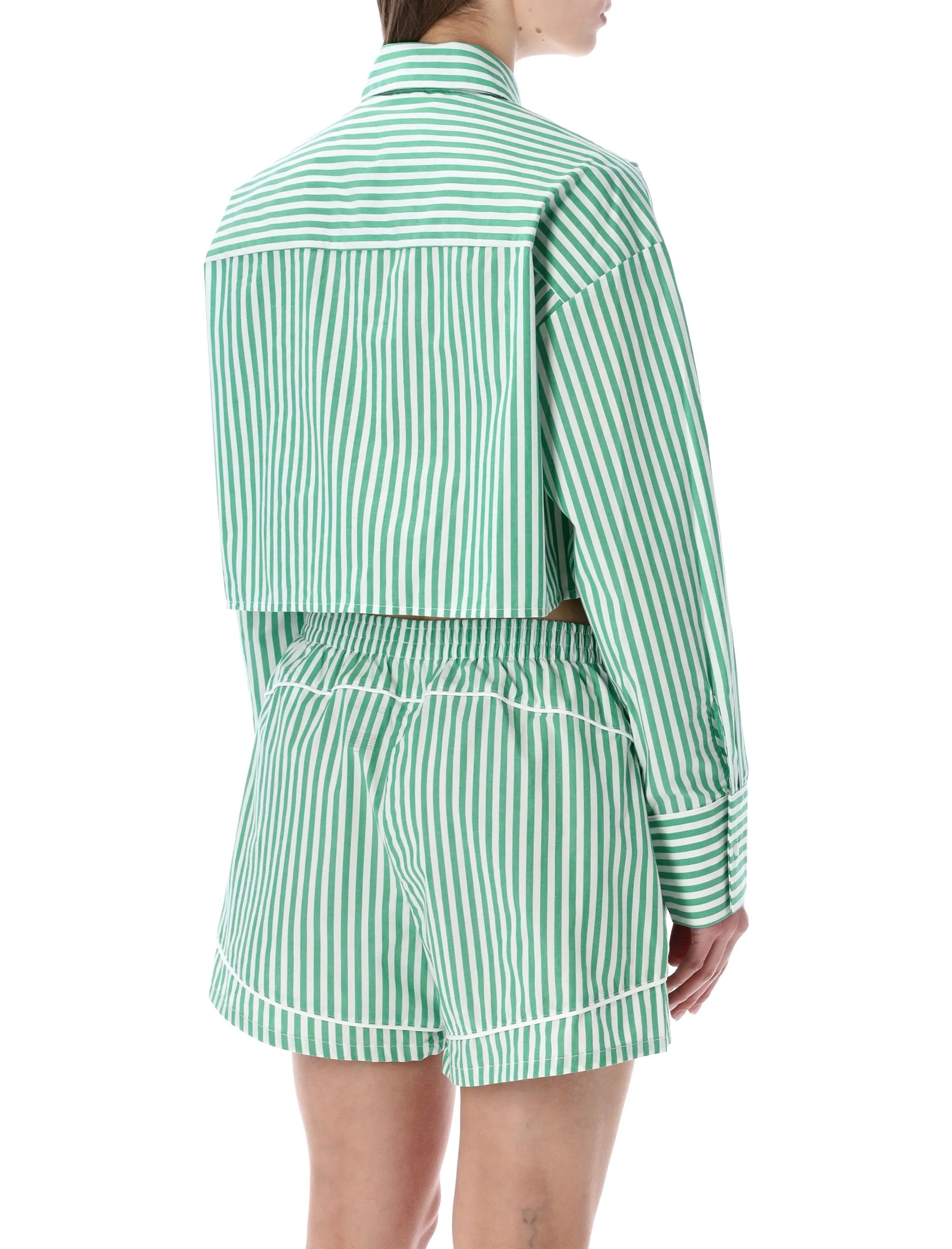 CALVIN KLEIN CROPPED COTTON POPLIN PAJAMA TOP sold by Lord & Taylor product image thumbnail 2