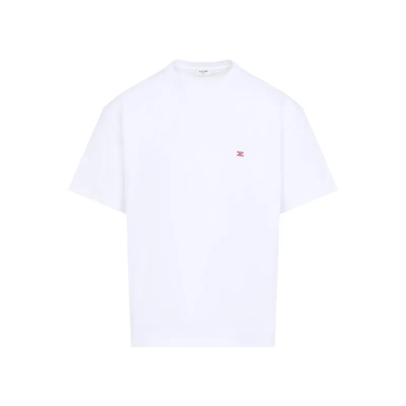 WHITE RELAXED COTTON T-SHIRT made by Celine