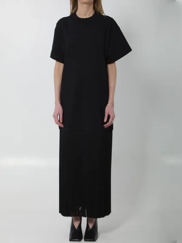 MAXI DRESS WITH FRINGES made by Alaia