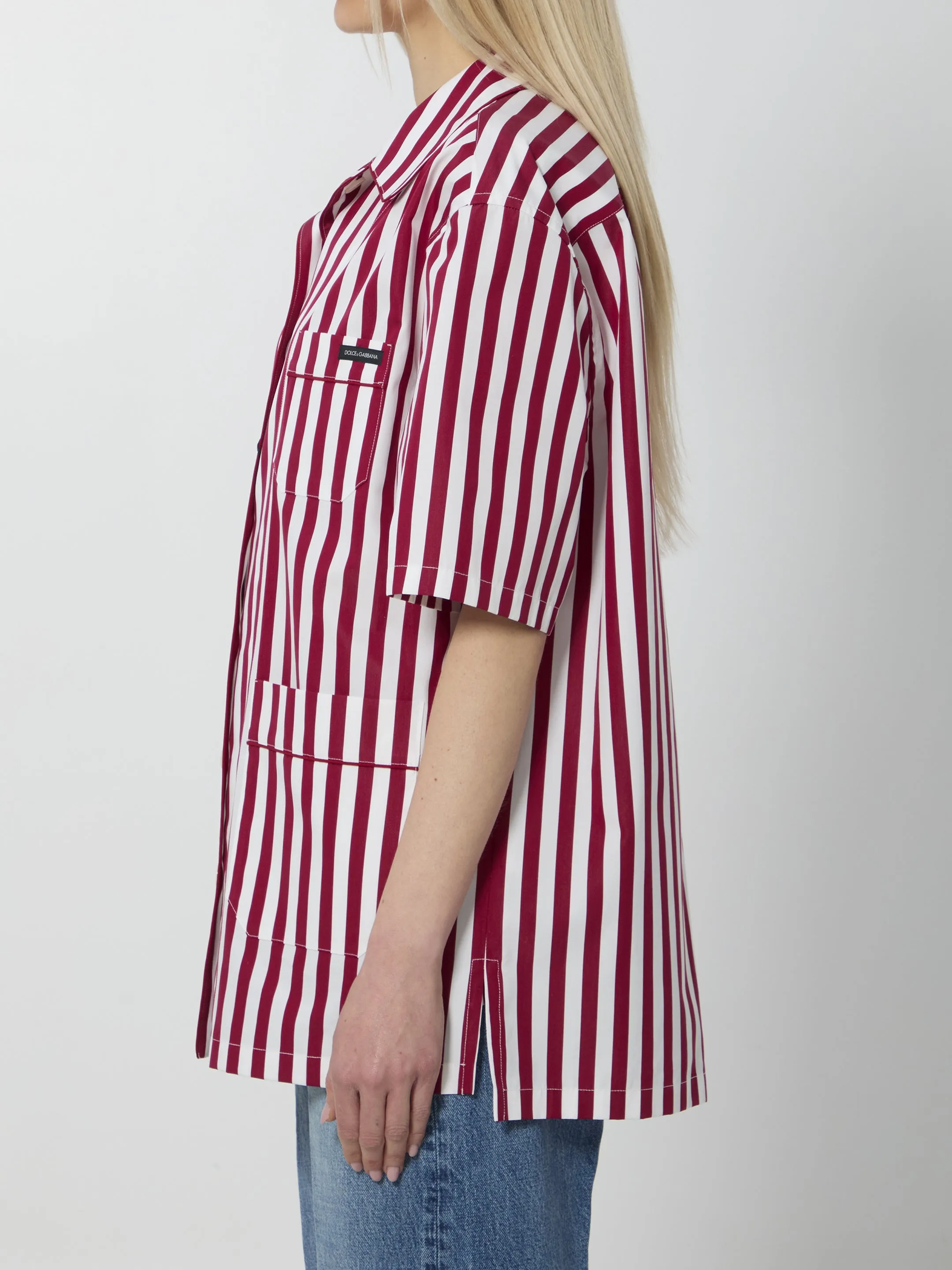STRIPED POPLIN SHIRT sold by Lord & Taylor product image thumbnail 3