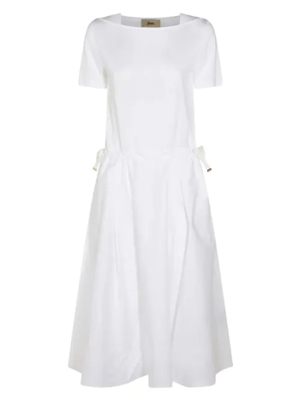 MIDI DRESS WITH DRAWCORD WAIST made by Herno
