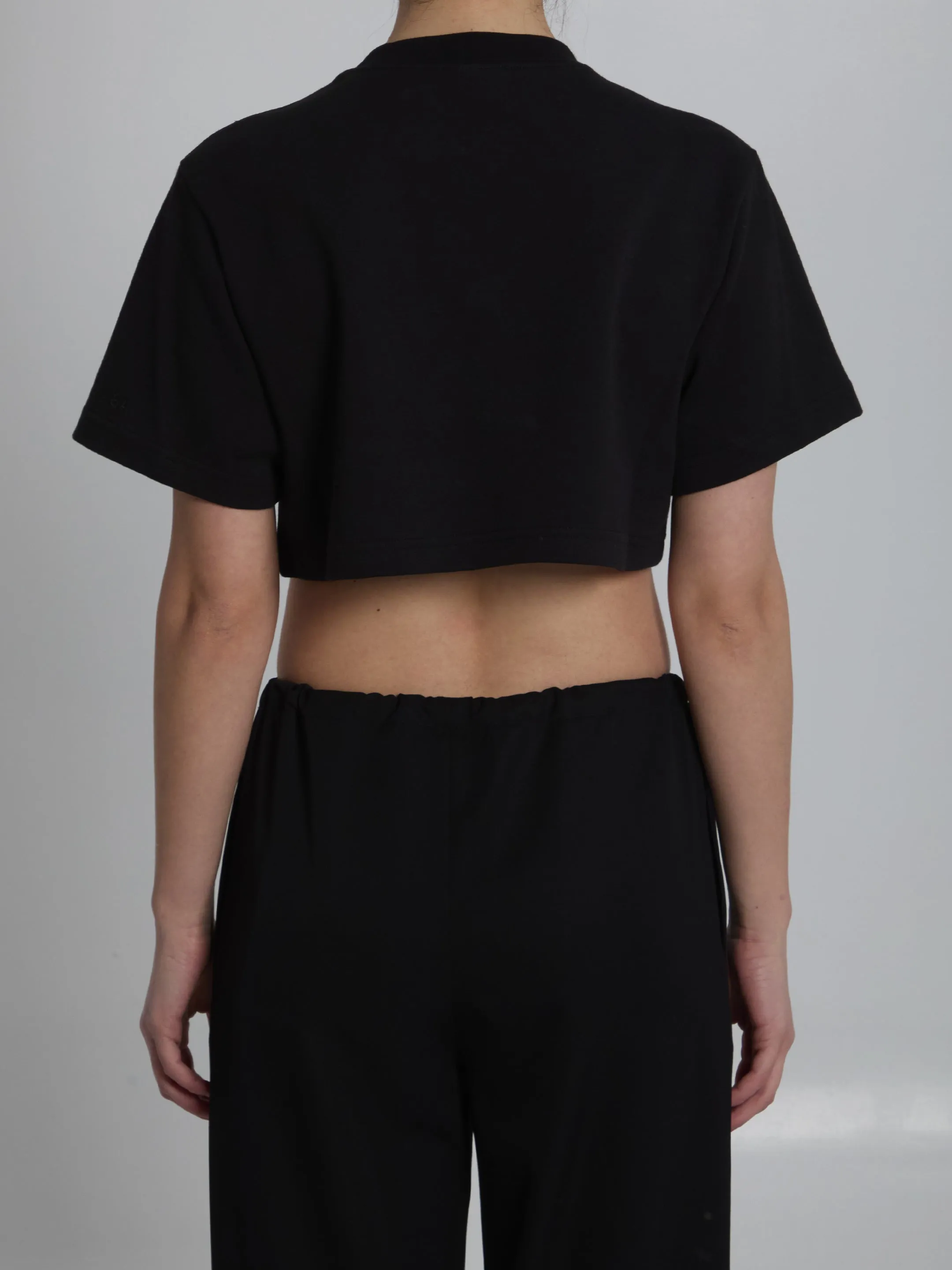 BALENCIAGA EMBROIDERED CROPPED T-SHIRT sold by Lord & Taylor product image thumbnail 4