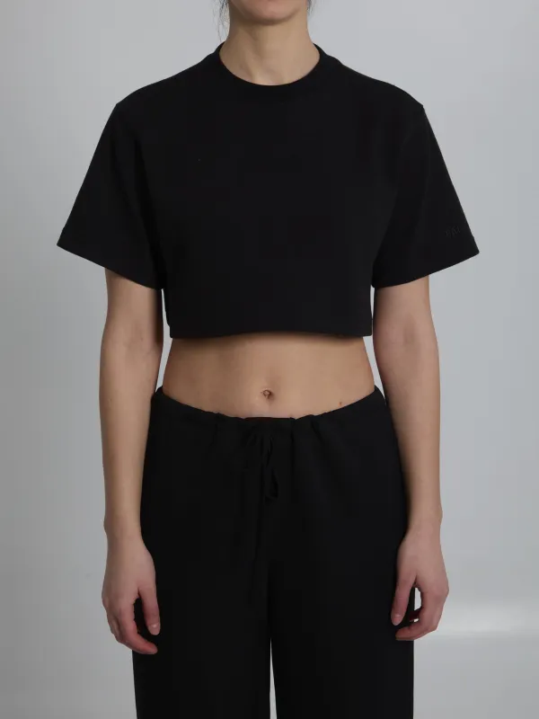 BALENCIAGA EMBROIDERED CROPPED T-SHIRT made by Balenciaga