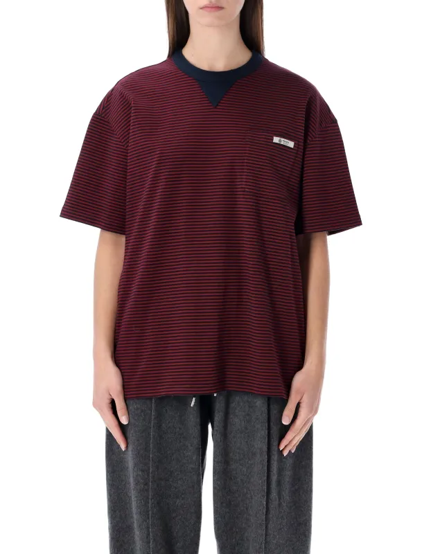 PRADA STRIPED OVERSIZED JERSEY T-SHIRT made by Prada