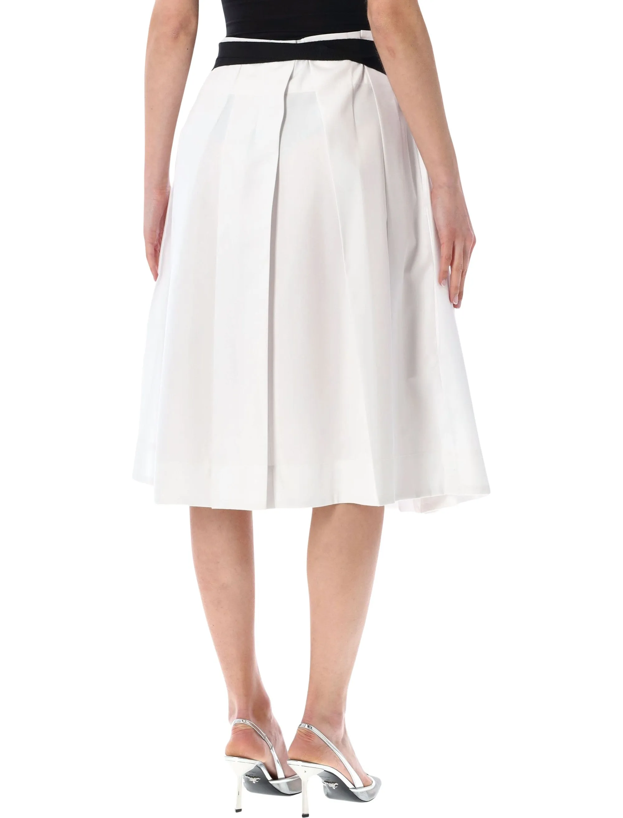 PRADA BELTED GABARDINE PLEATED SKIRT sold by Lord & Taylor product image thumbnail 2
