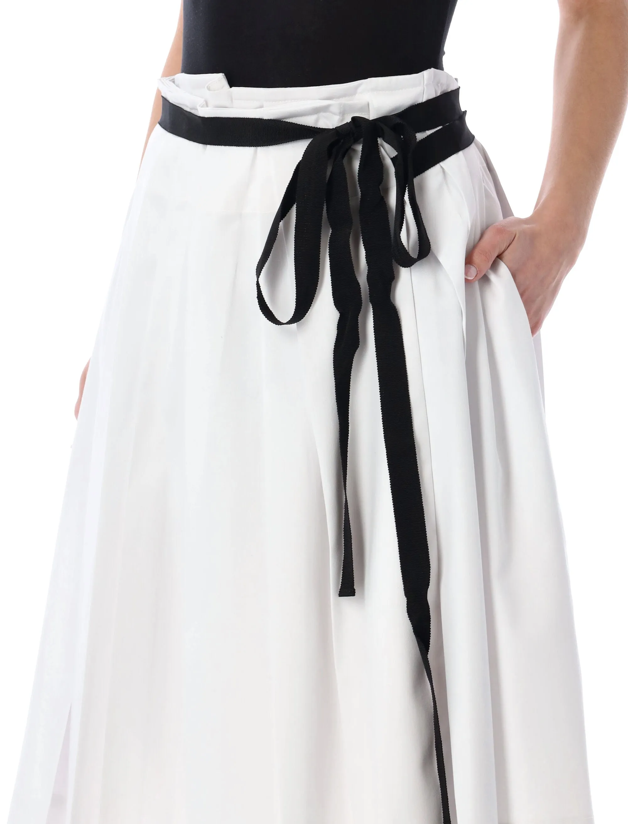 PRADA BELTED GABARDINE PLEATED SKIRT sold by Lord & Taylor product image thumbnail 3