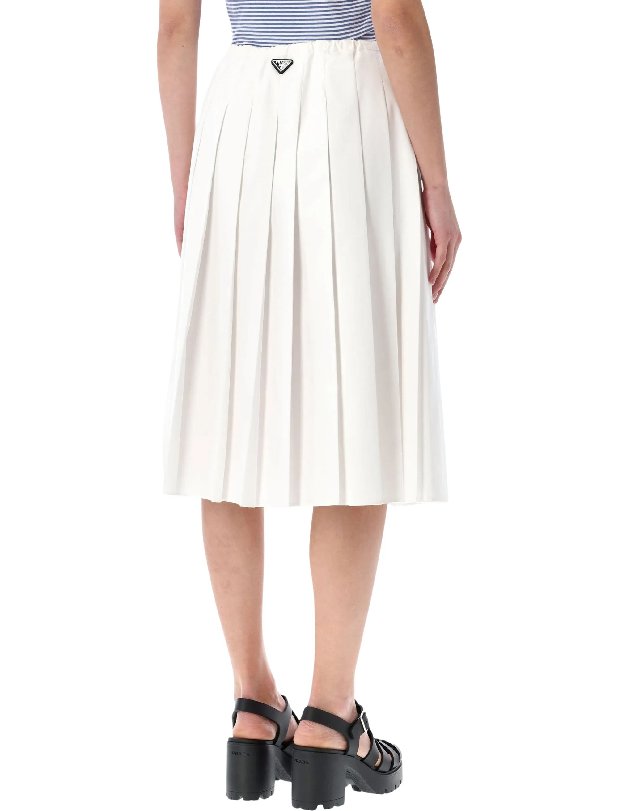 PRADA WHITE PLEATED MIDI SKIRT sold by Lord & Taylor product image thumbnail 2