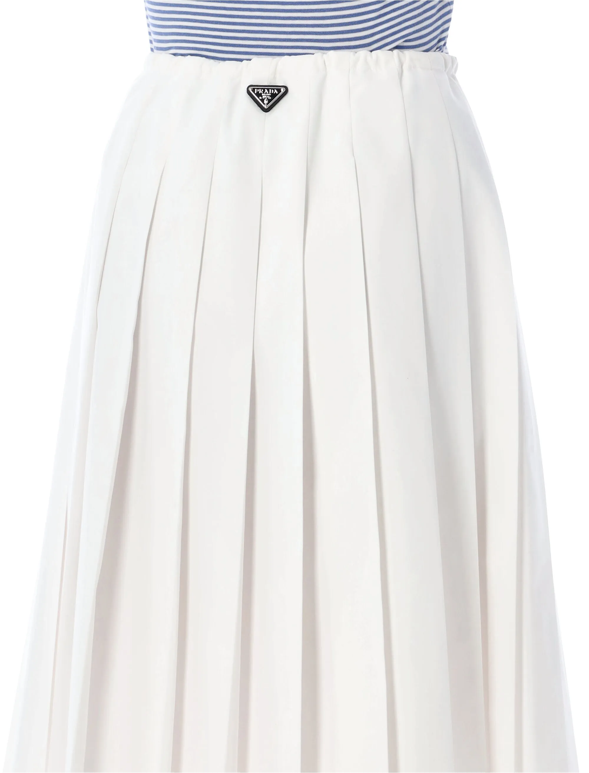 PRADA WHITE PLEATED MIDI SKIRT sold by Lord & Taylor product image thumbnail 3