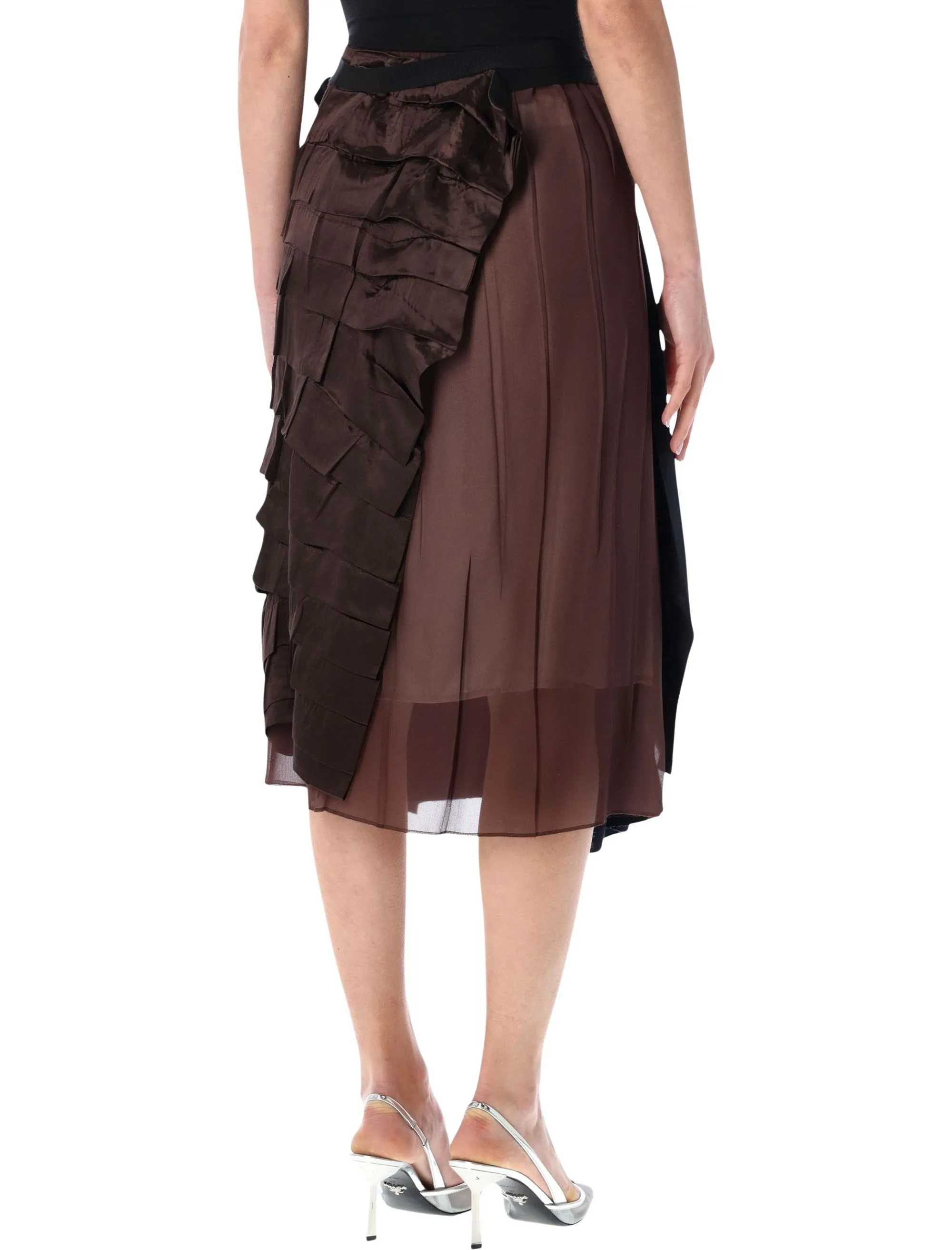PRADA PATCHWORK FAILLE WRAP SKIRT sold by Lord & Taylor product image thumbnail 2