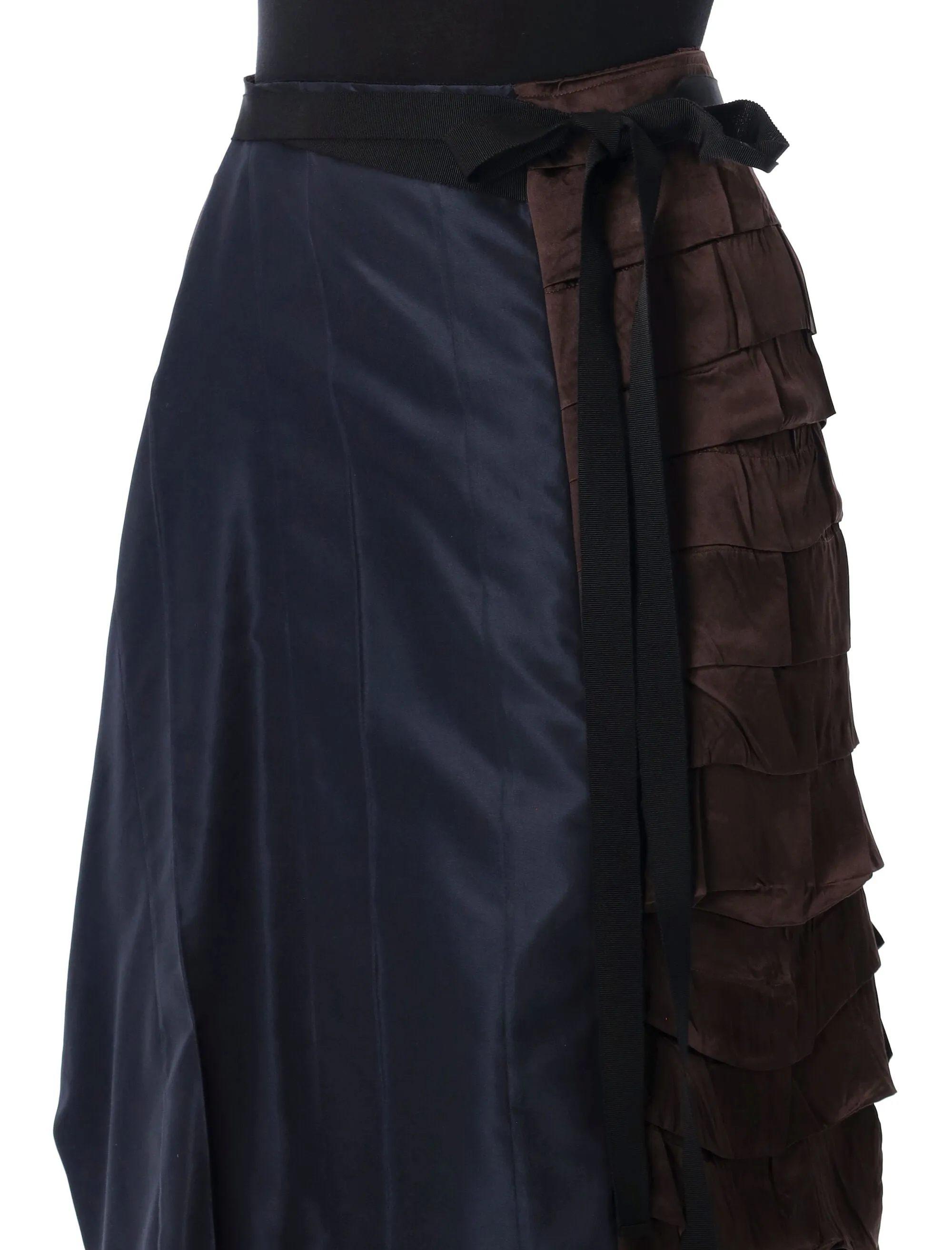 PRADA PATCHWORK FAILLE WRAP SKIRT sold by Lord & Taylor product image thumbnail 3