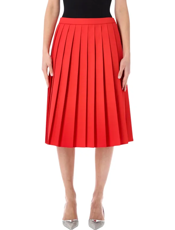 PRADA GABARDINE MIDI PLEATED SKIRT made by Prada