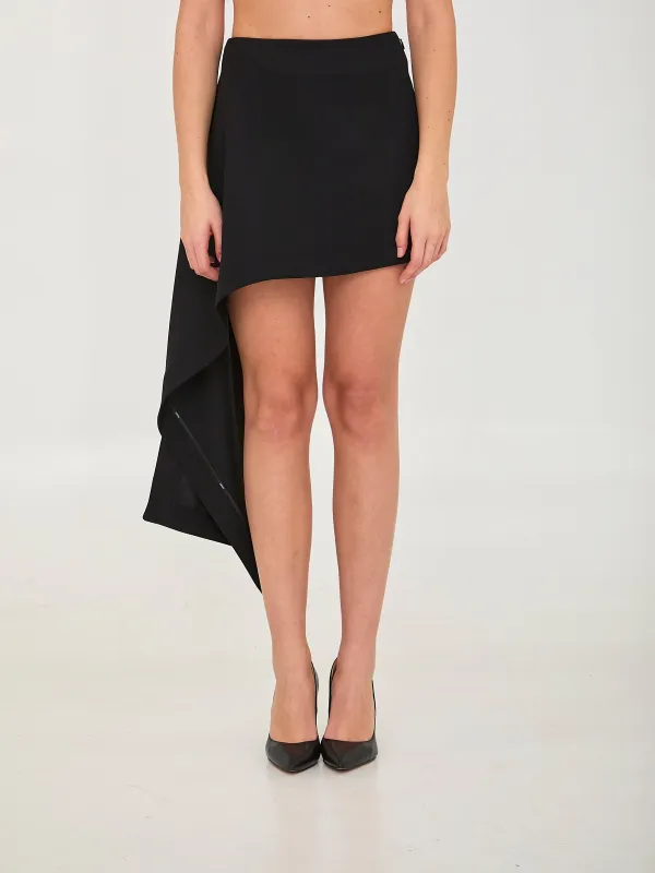 LOEWE ASYMMETRIC WOOL SKIRT made by Loewe