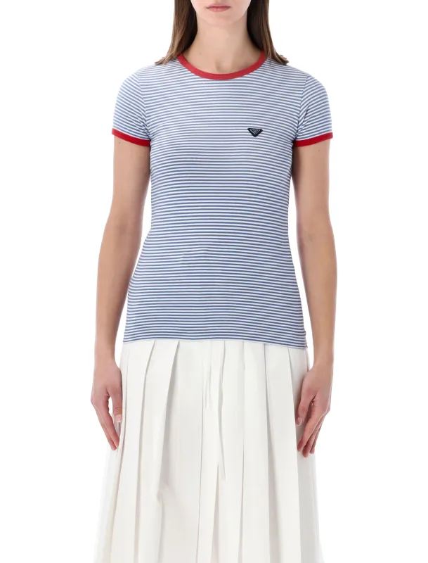 PRADA STRIPED COTTON T-SHIRT made by Prada