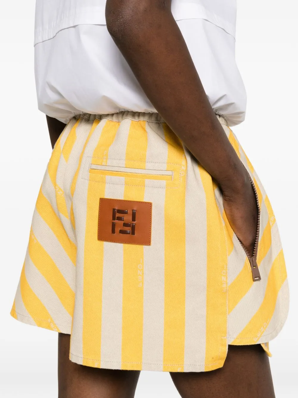 STRIPED COTTON SHORTS sold by Lord & Taylor product image thumbnail 2