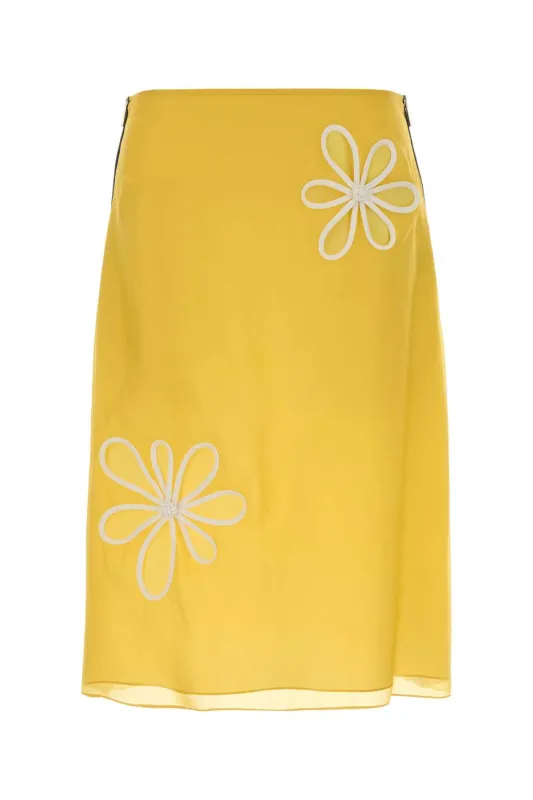 SILK MIDI SKIRT made by Fendi