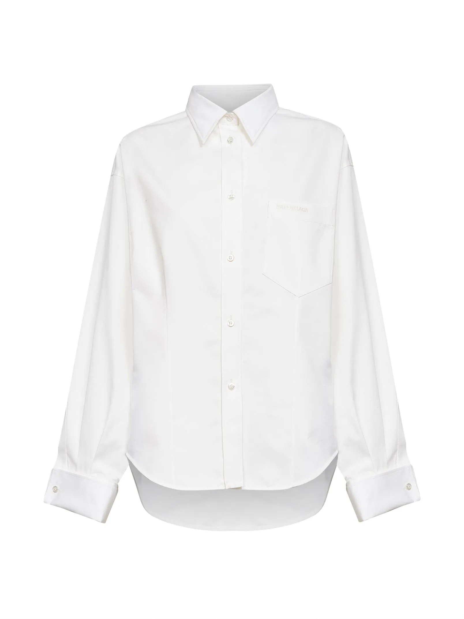 Shirt Classic — Cotton Organza & Silk Poplin (White) sold by Lord & Taylor
