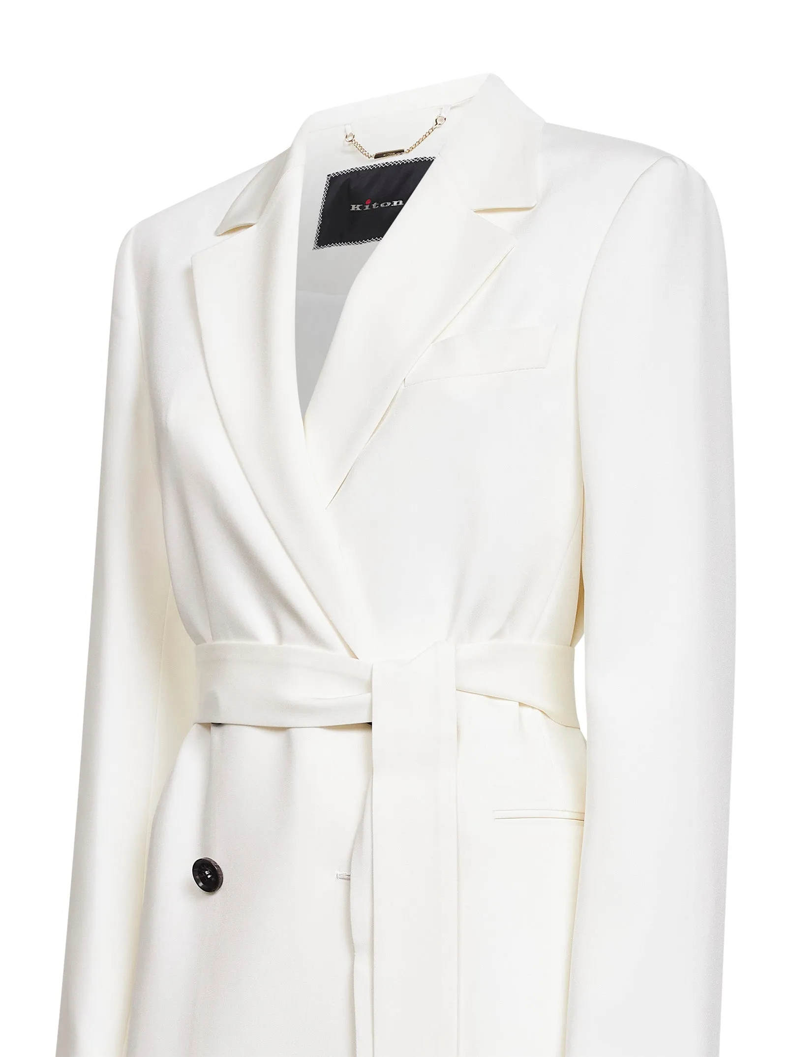 Blazer Double-Breasted Silk Satin White sold by Lord & Taylor product image thumbnail 3