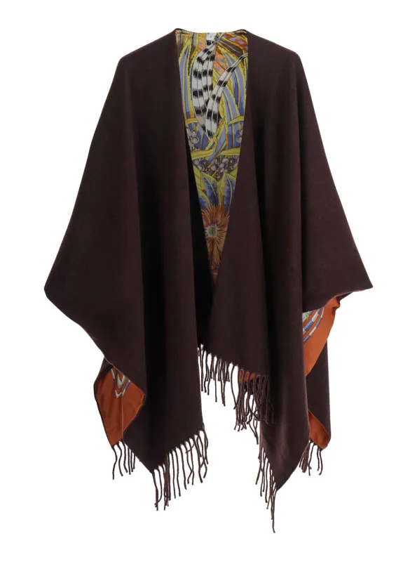 Cape in Cashmere and Wool, Brown made by Salvatore Ferragamo