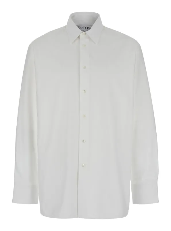 White Cotton Shirt with Classic Collar made by J.W. Anderson