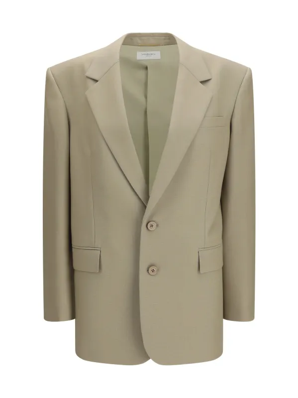 Jacket Single-Breasted Mustard Wool-Silk made by Yves Saint Laurent