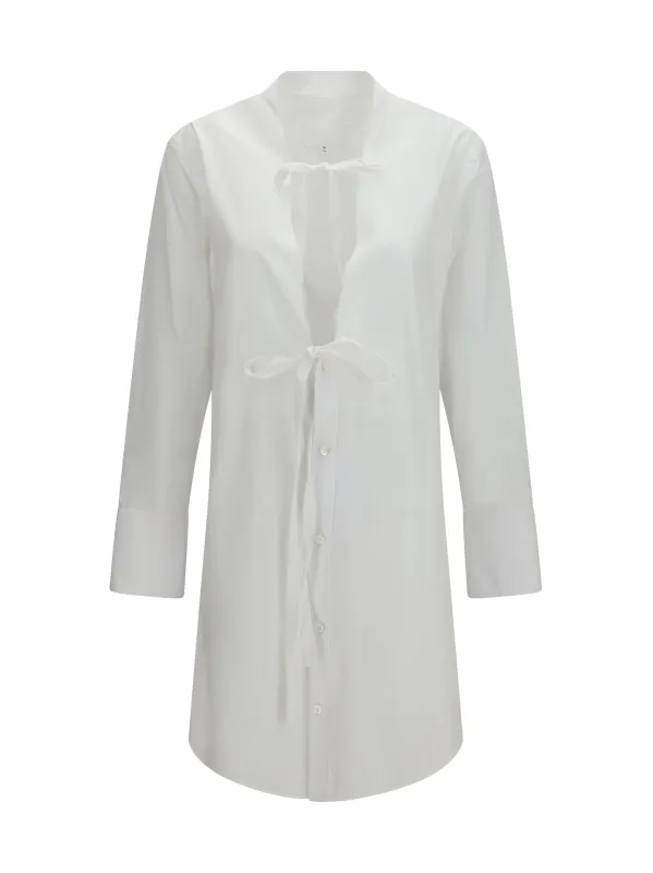 Dress Raw-Edge Cotton White made by Maison Margiela