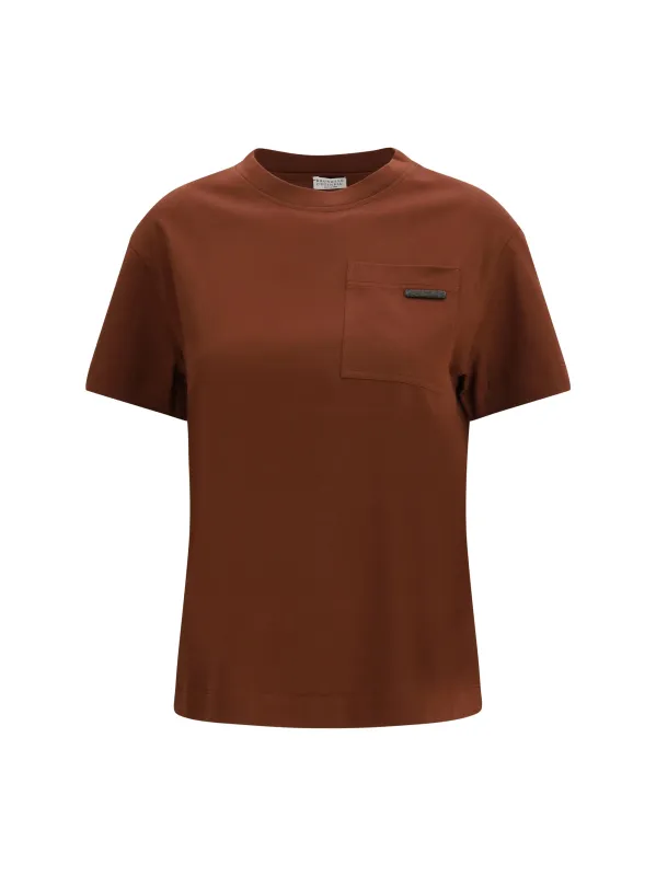 Cotton T-shirt Mulberry made by Brunello Cucinelli
