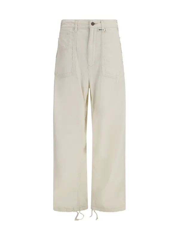 Denim Pants Cut-Out Pockets White made by Maison MIHARA YASUHIRO