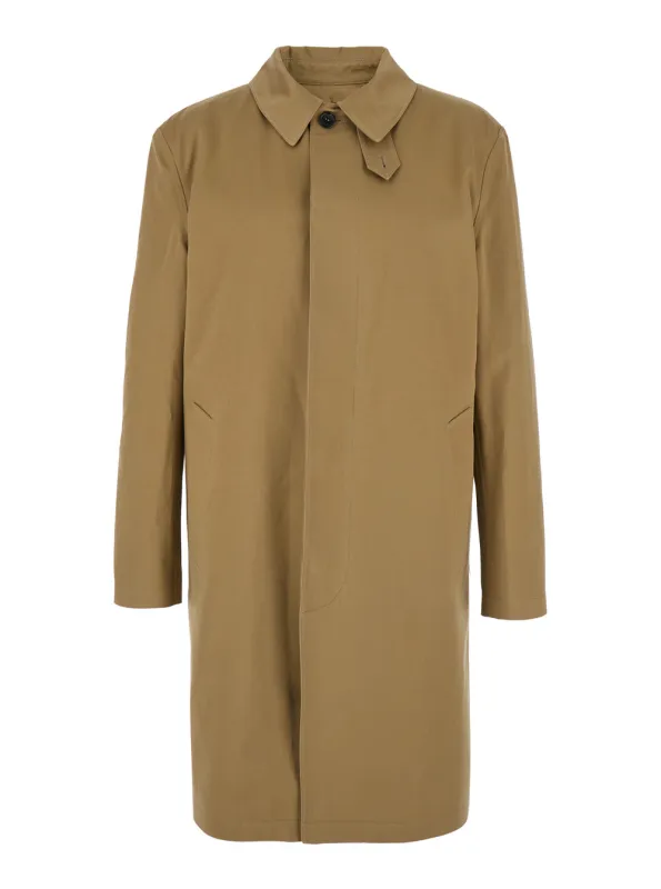 Beige Trench with Hidden Button Closure made by Yves Saint Laurent