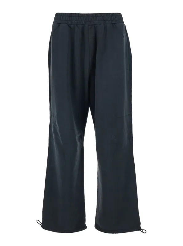Black Pants with Elastic Waist and Drawstring Hem made by 44 Label Group