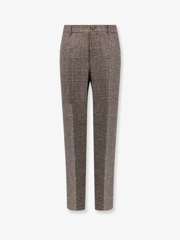 Trousers Prince of Wales Virgin Wool made by Golden Goose