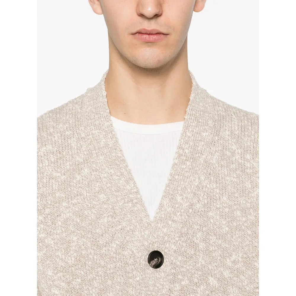 Beige V-neck Sweater with Button Details sold by Lord & Taylor product image thumbnail 4