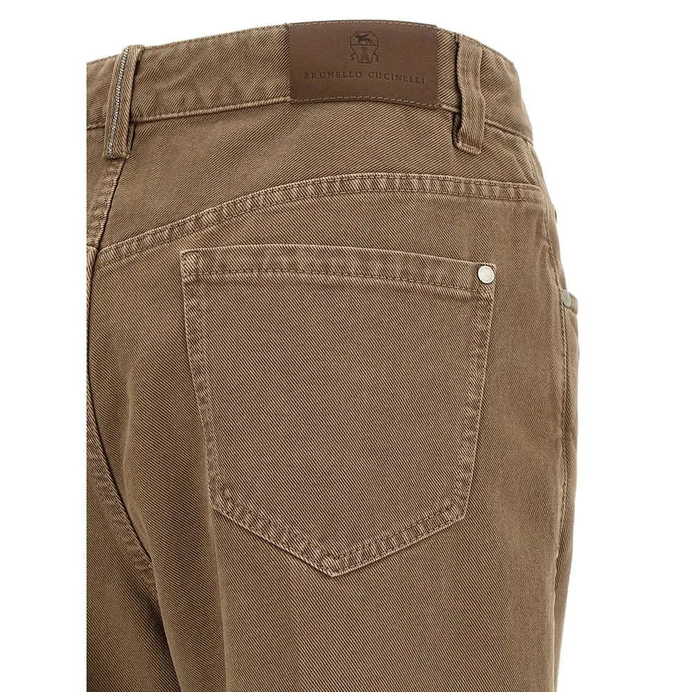 Brown Straight Leg Five Pocket Pants sold by Lord & Taylor product image thumbnail 3