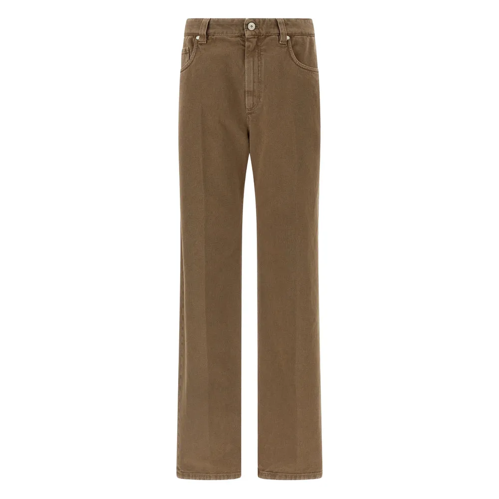 Brown Straight Leg Five Pocket Pants sold by Lord & Taylor