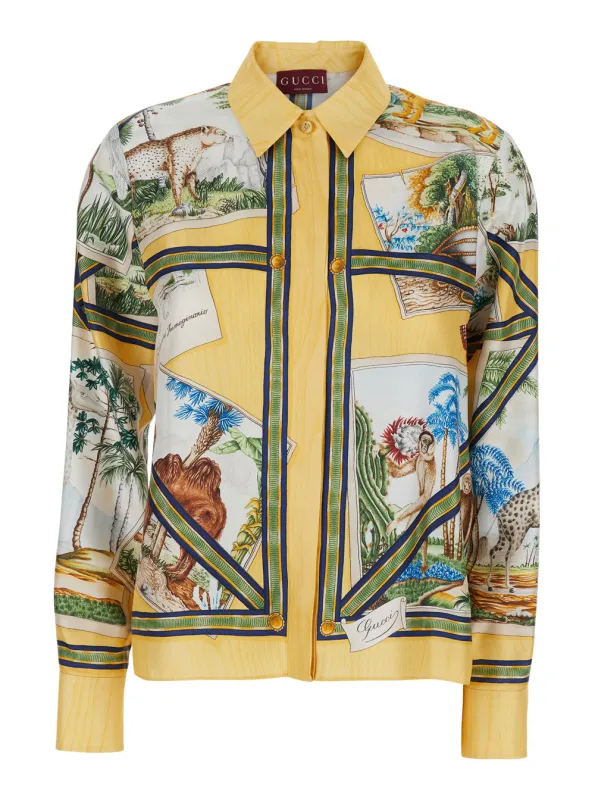 Silk Shirt Multicolour made by Gucci