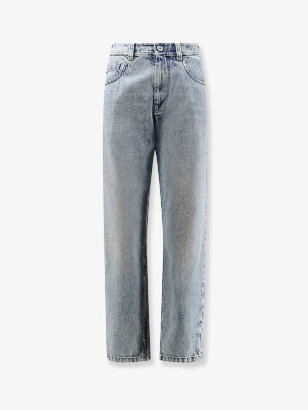 Baggy Jean-Tapered Leg Blue made by Brunello Cucinelli