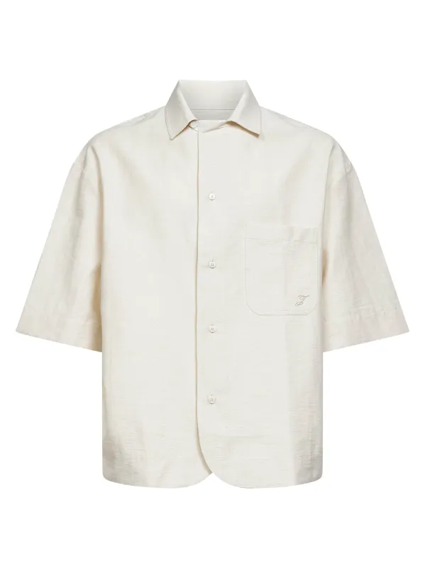 Cotton Blend Canvas Paysan Shirt made by Jacquemus