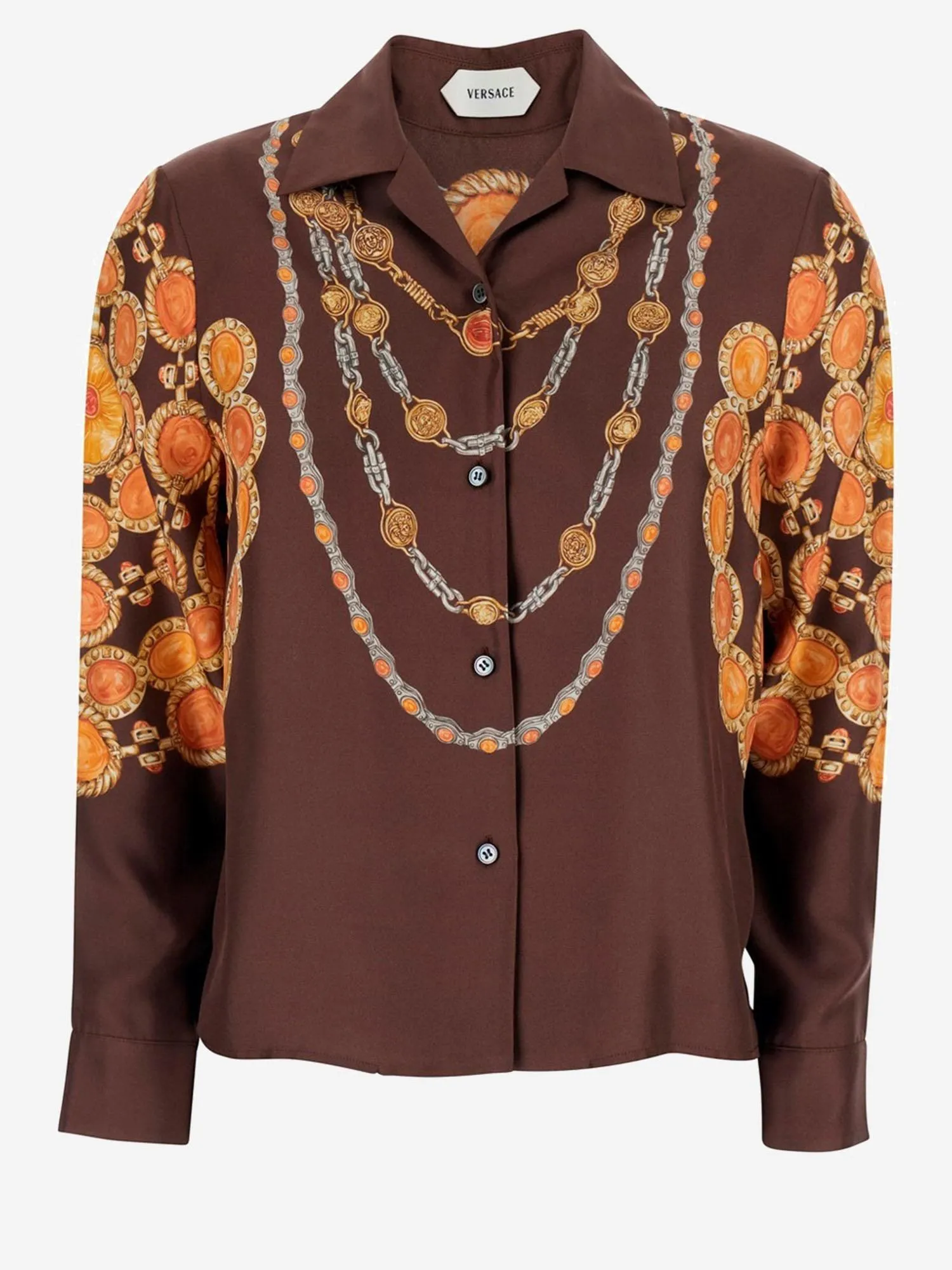 Shirt Printed Silk Brown sold by Lord & Taylor