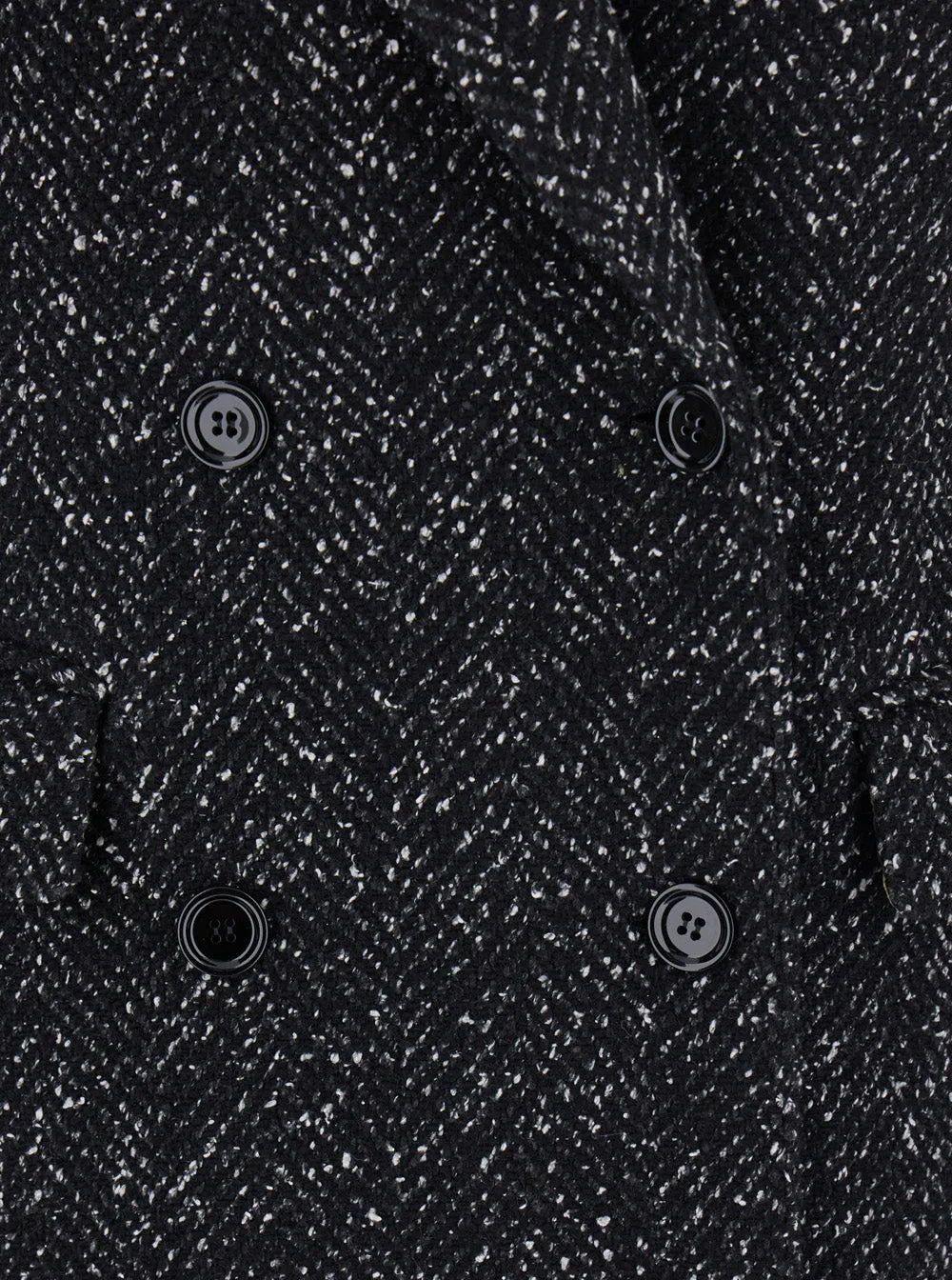 Black Double-Breasted Wool Blend Coat sold by Lord & Taylor product image thumbnail 3