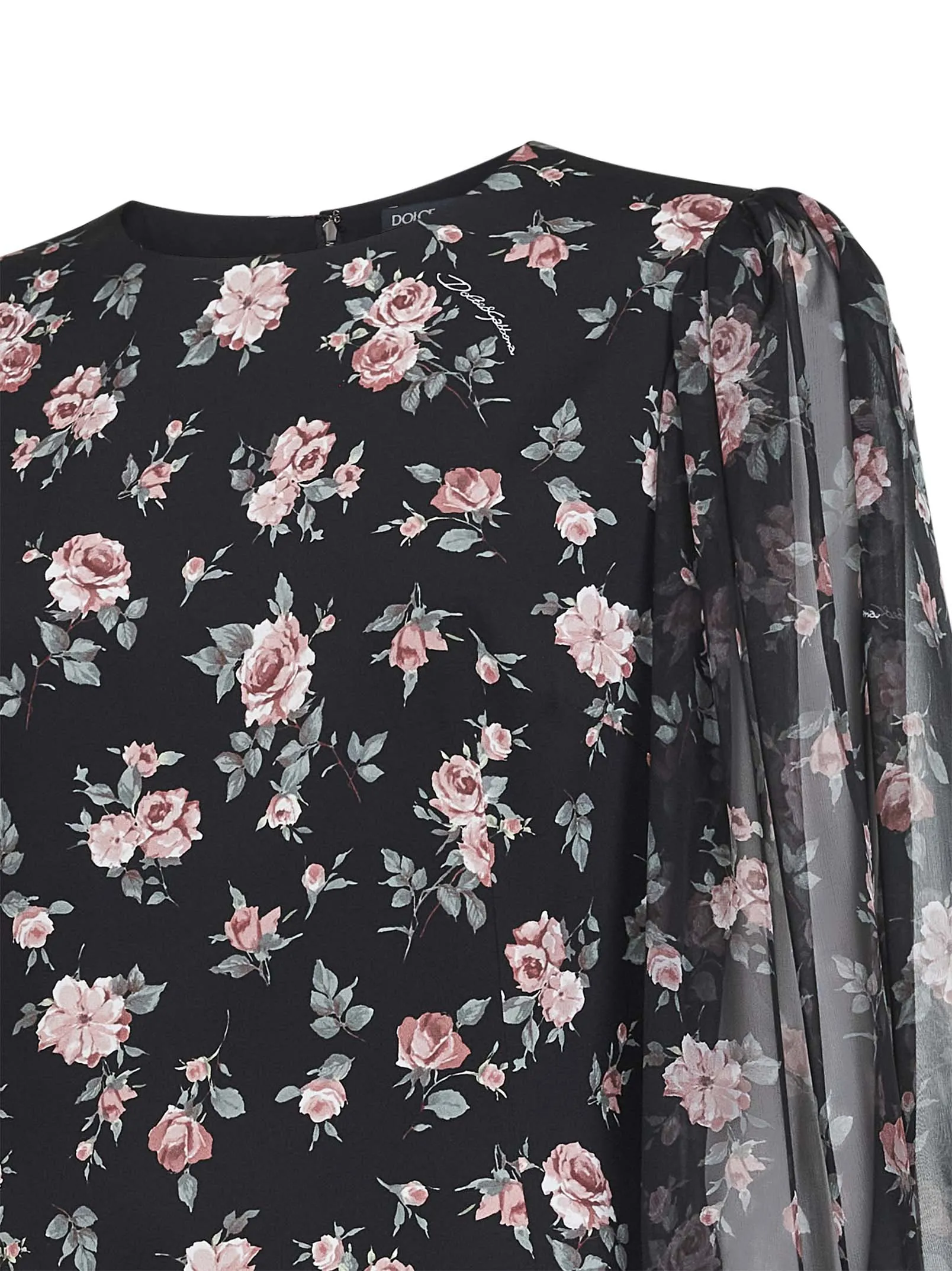 Black Vintage Rose Printed Midi Dress sold by Lord & Taylor product image thumbnail 3