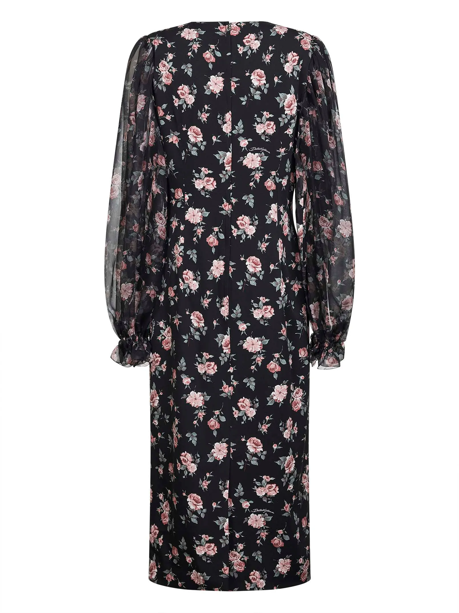 Black Vintage Rose Printed Midi Dress sold by Lord & Taylor product image thumbnail 2