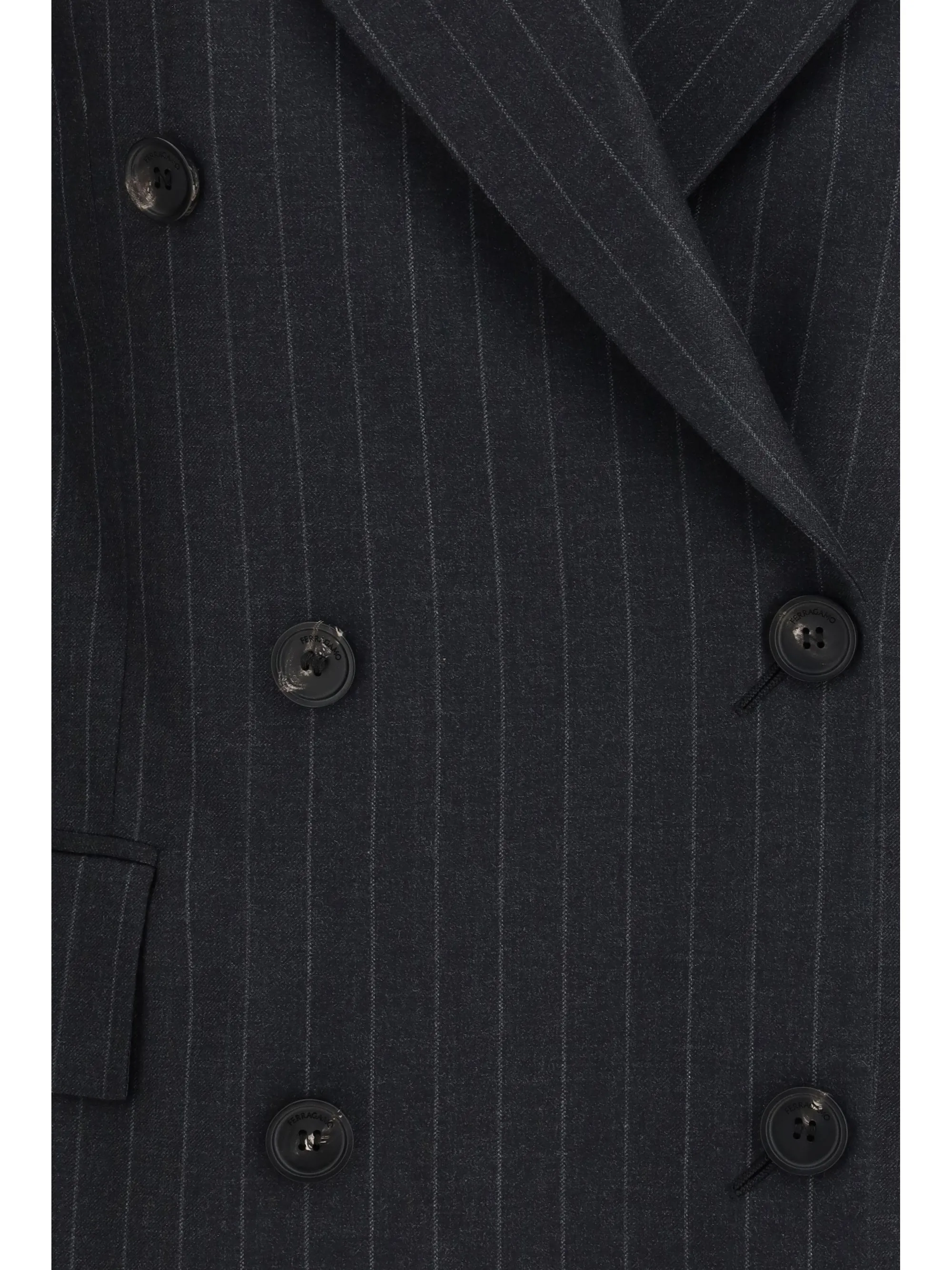 Blazer Double-Breasted Pinstripe Grey/Brown sold by Lord & Taylor product image thumbnail 2