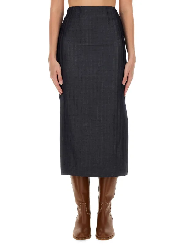 Wool Blend Pencil Skirt made by Etro