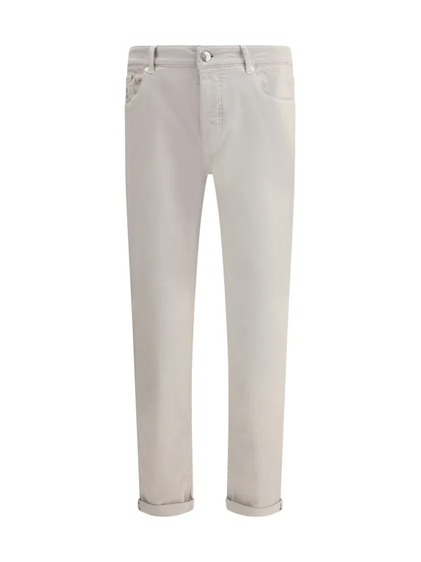 Cotton Turn-Up Hem Jeans made by Brunello Cucinelli