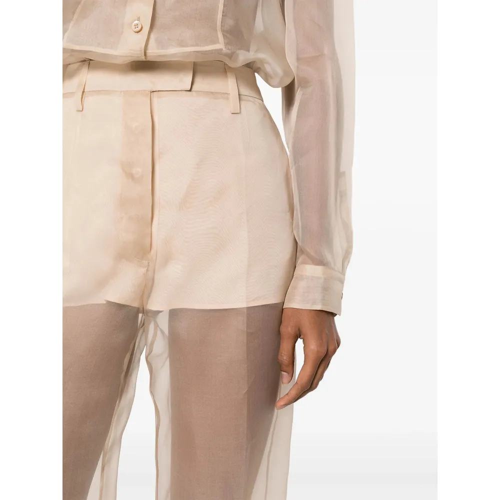 Trousers Flared Silk Neutrals sold by Lord & Taylor product image thumbnail 5