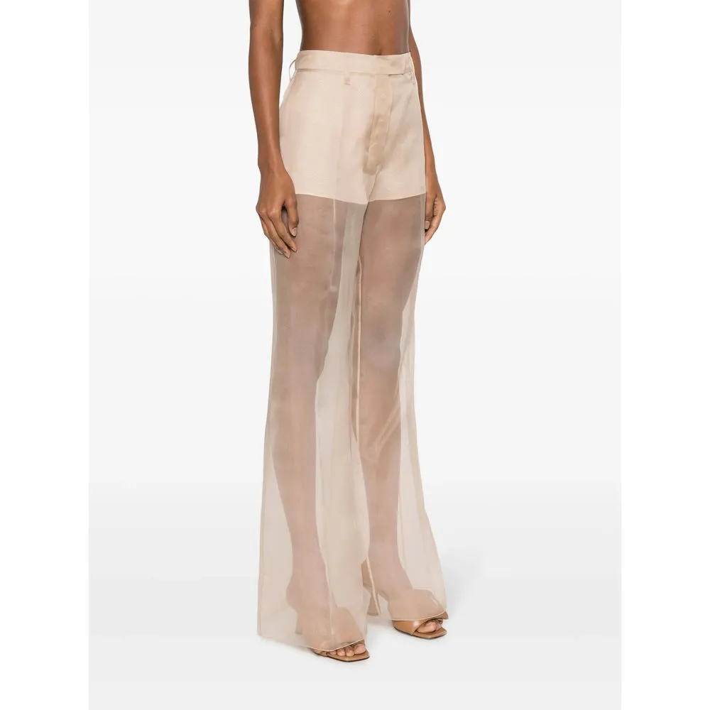 Trousers Flared Silk Neutrals sold by Lord & Taylor product image thumbnail 2